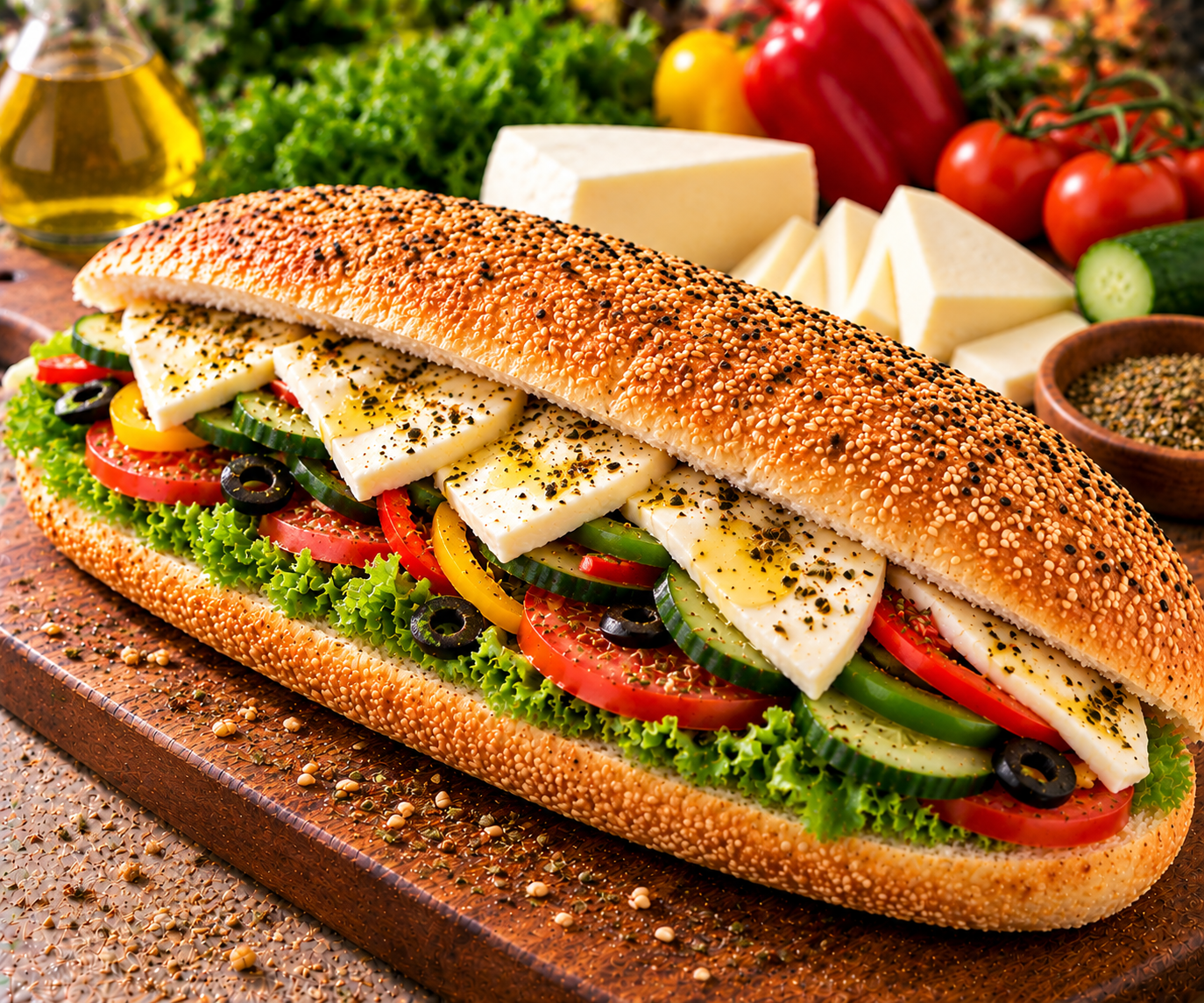 Cheese and vegetable